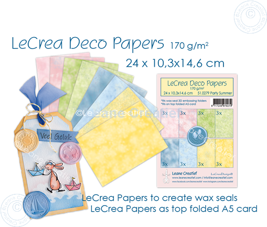 Afbeelding van Deco papier embossing set Party & Zomer