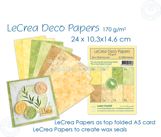 Afbeelding van Deco papier embossing set Natuur