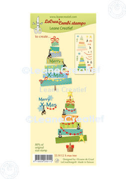 Afbeeldingen van LeCreaDesign® combi clear stamp Kerstboom