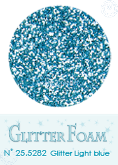 Picture of Glitter Foam A4 sheet Light blue