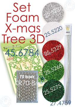 Bild von Set 124 Foam X-mas Tree 3D