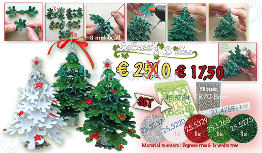 Afbeelding van Set 124 Foam X-mas Tree 3D