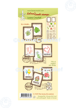 Picture of LeCreaDesign® combi clear stamp Post stamp & decorations