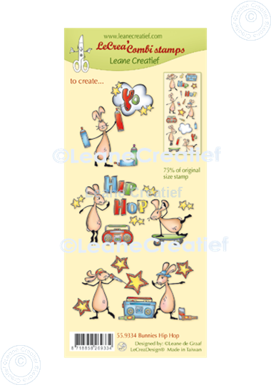 Bild von LeCreaDesign® Silikon Kombi Stempel Bunnies Hip Hop