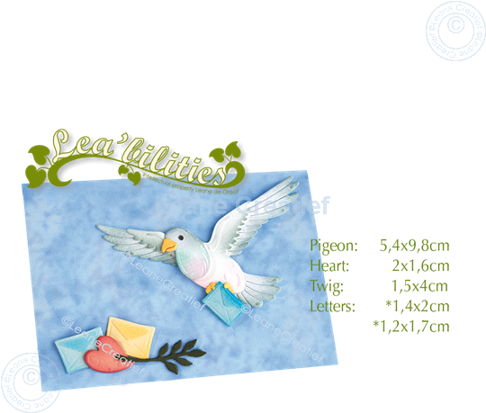 Afbeelding van Lea’bilitie® Postduif snij en embossing mal