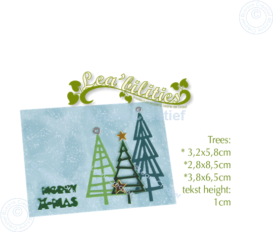Image sur Lea’bilitie® Sapin Noël moderne matrice pour découper & gaufrage