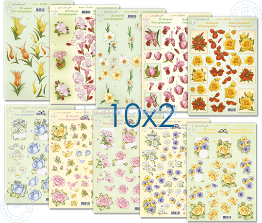 Picture of 50.1 KnBl Set of 20 Flower Cutting Sheets